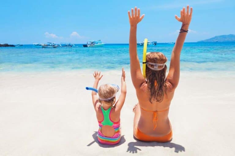 Img happy family by the beach