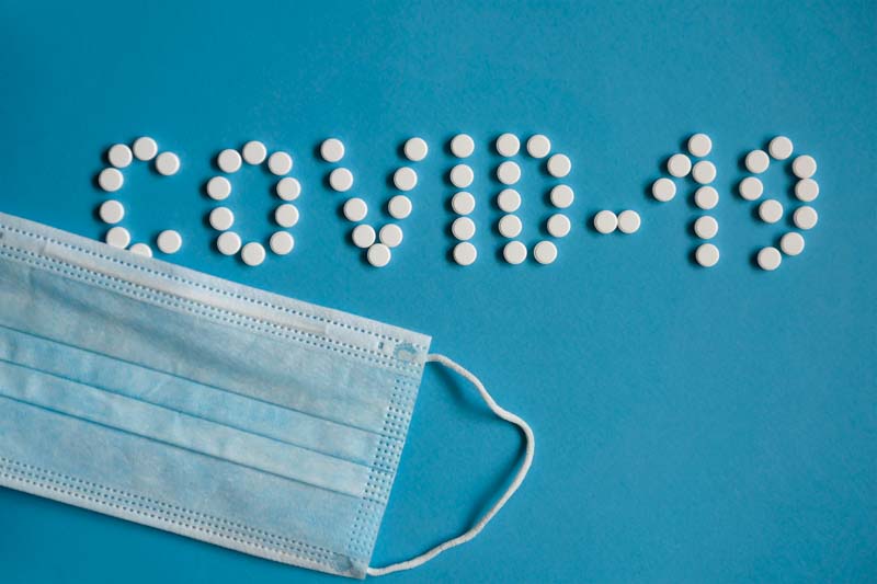 Img laidout coronavirus tablets