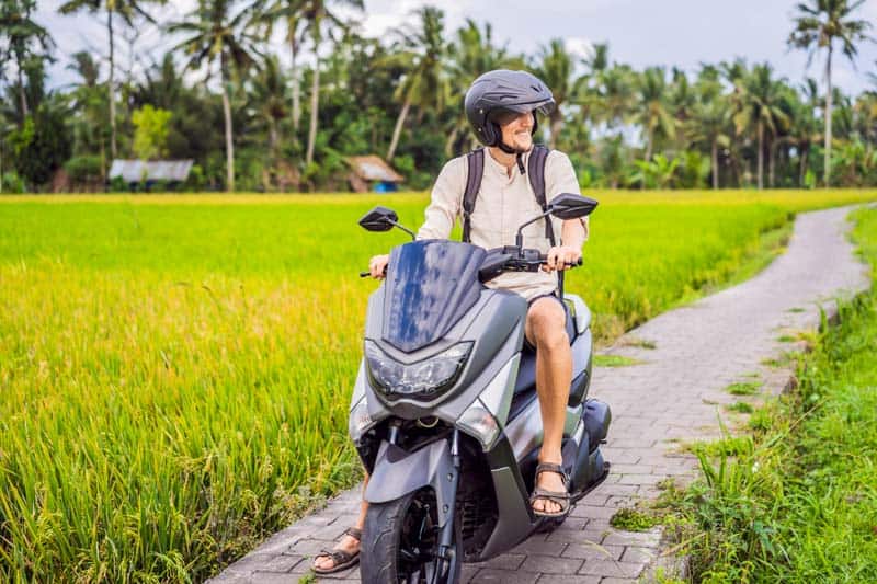 Img Male Traveler On A Bike Tourist Travels To Bali