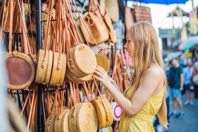 Img tourist in the market at ubud bali