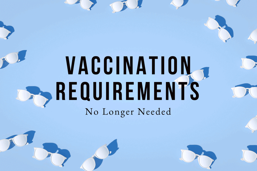 Vaccination requirements no longer needed