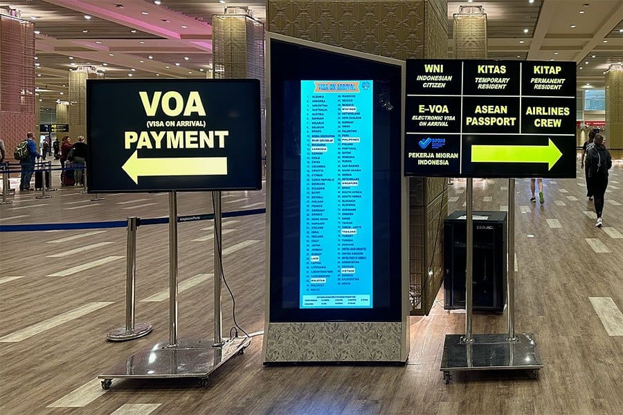 Display board at ngurah rai bali airport